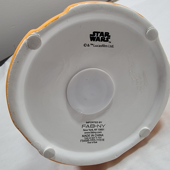 STAR WARS BB-8 DROID CERAMIC PIGGY BANK Join the Resistance BB8 Fab - Picture 7 of 7